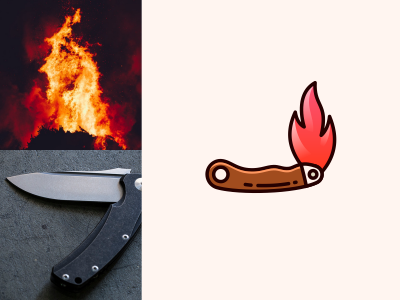 Match Fire awesome brand brandidentity design fire logo forsale identity inspirations knife logo