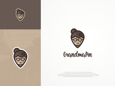 Grandma Pin awesome brandidentity grandma identity inspirations logo old pin