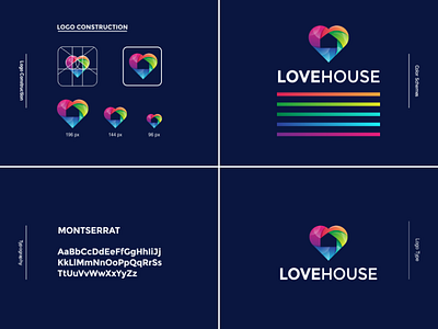 LoveHouse Logo Design awesome brand brand identity branding color design gradient home house identity illustration inspiration inspirations logo love lovely lovers