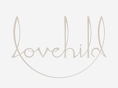 Lovechild Identity WIP identity logo script type