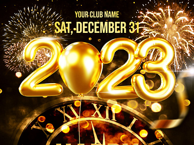 New Year Celebration Party Poster branding celebration party poster design flyer graphic design holiday illustration new year party flyer new year party invitation new year party poster vector