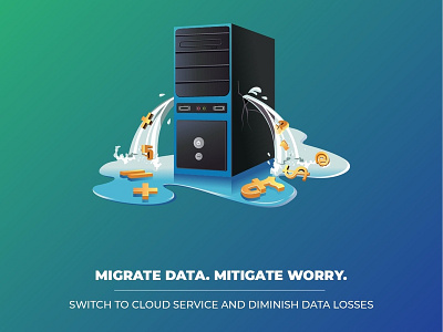 Data Migration branding design logo mobile