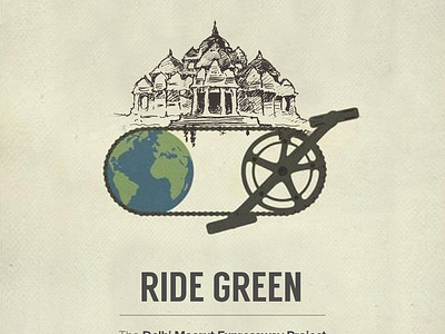 Cycle Track: Ride Green branding design illustration typography vector