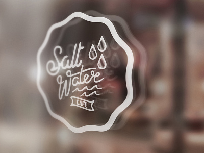 Salt Water Cafe Logo animation branding design illustration logo sketch typography