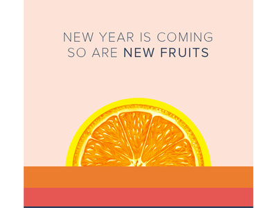 New Fruit Poster branding design icon illustration typography vector