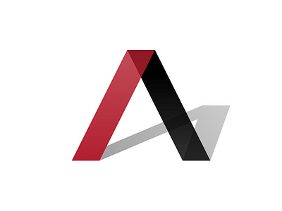 "A" monogram a branding identity letter a logo mark monogram shadow symbol