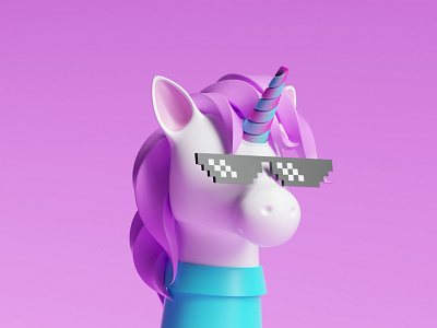 Unicorn 3D 3d app c4d character cinema4d dribbble illustration octane otoy person render ui unicorn ux web