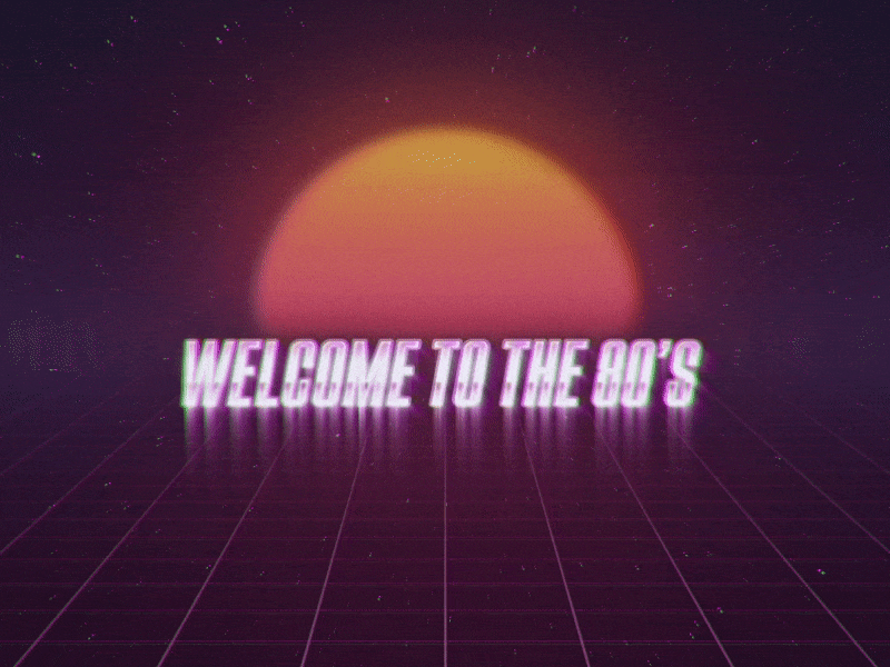 Welcome to the 80's animation design shot