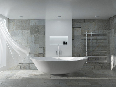 Interior Bathroom in Octane Render 3d octane octane render octanerender visualization