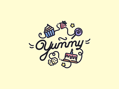 Logo for bakery "Yummy" bakery icons logo logo design sweets yummy