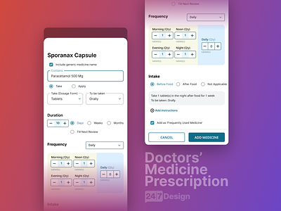 Doctor's Medicine Prescription Design
