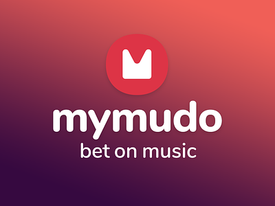 Logo for mymudo – bet on music app branding corporate design corporate identity crypto currency design gradient logo logodesigns startup typography web app