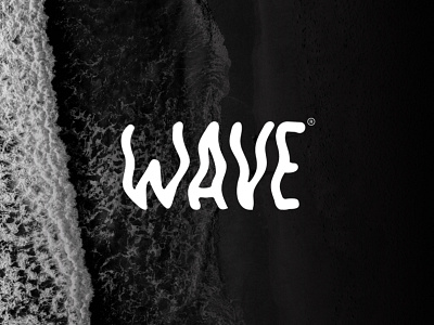 Wave logo branding illustration logo typography