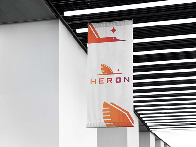 Heron Logo branding icon illustration logo typography ui ux vector website