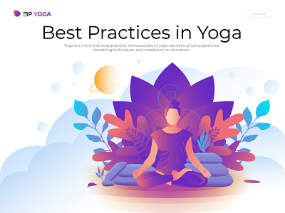 Yoga Website dribbble best shot illustration website yoga yoga website