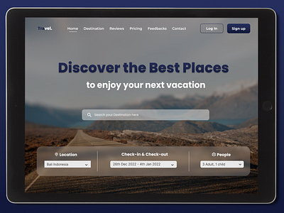 Travel Web Landing Page