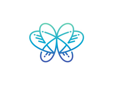 Action Effect butterfly health logo science