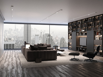 interior scene^livingroom in NewYork.