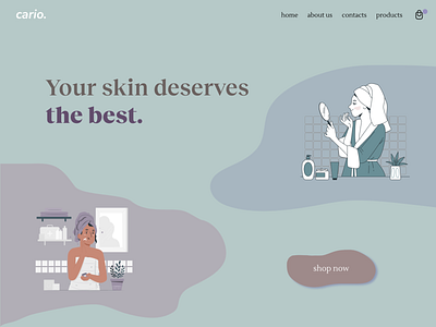 skincare goods landing mainpage skincare ui website