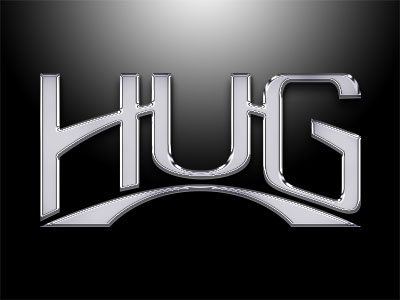Hug Logo- Car Dealership logo identity branding hand-lettered type hand drawn type custom type