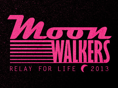 Moonwalkers- Relay for Life t-shirt screenprint tshirt typography