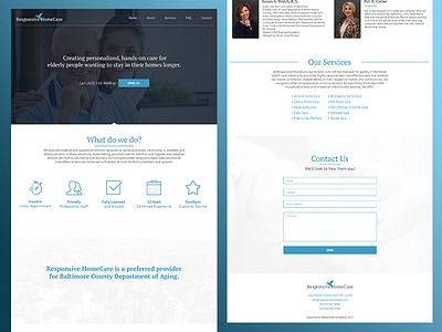 Responsive Homecare Home Page landing page