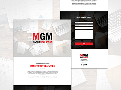 Mad Girl Marketing Landing Page landing page marketing website