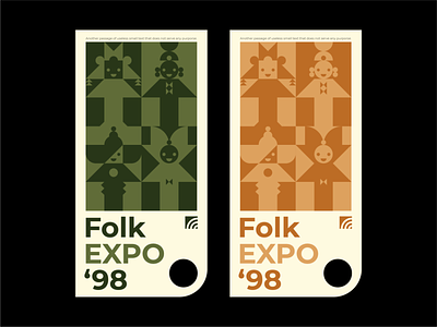 FOLK EXPO 2d art adobe design exploration flat illustration illustrator simple typography vector