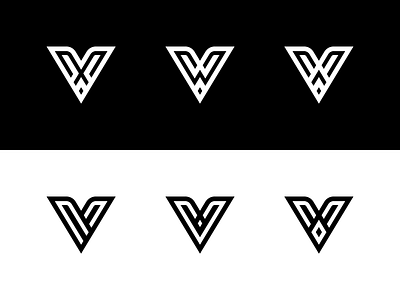 Personal Mark "V" Process black design graphic illustrator monochrome monogram personal mark v white