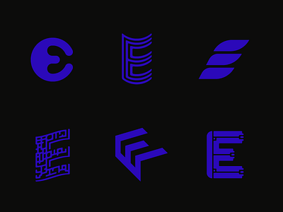 E-xploration 2d 2d art adobe black blue branding design e letter exploration flat font icon illustration illustrator lettering logo simple type typography vector