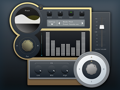 Multi-FX audio plugin design app appdesign audio plugin designer ui uiux