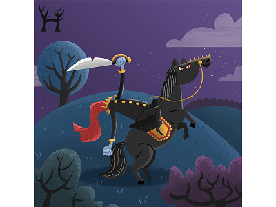 H Is For Headless Horseman- The ABC of Screams! abc abc book capstone character design childrens book halloween headless horseman illustration kid lit kids book monsters