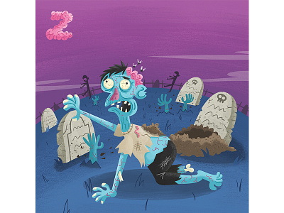 Z Is For Zombie- The ABC of Screams! abc abc book capstone character design childrens book graveyard halloween illustration kid lit kids book monsters zombie