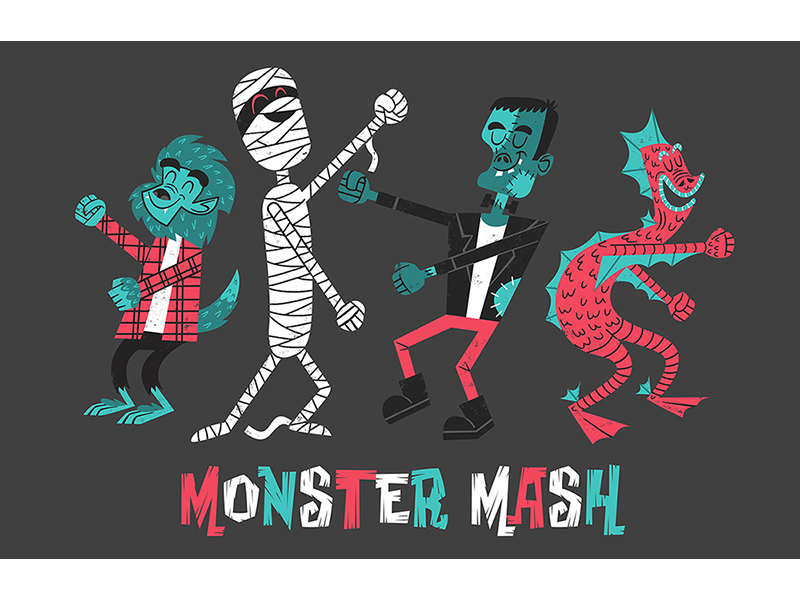 Baby monster mash up. Monster Mash. Mash cartoon.