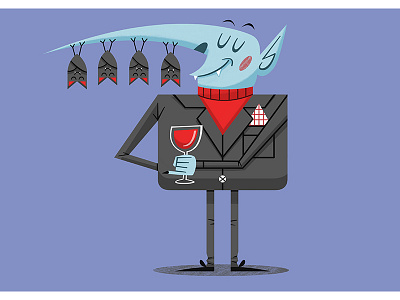 Count Sniffle bats big nose character design childrens illustration illustration kid lit retro sniffle vampire wine