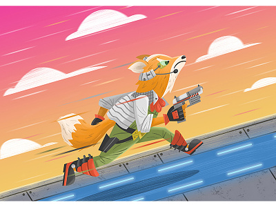 Fox McCloud character design fan art fox illustration mccloud n64 nintendo star fox starfox wii