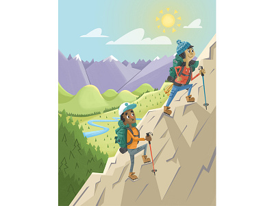 Lifeway Centrikid Camps Hiking adventure camp fire camping character design explore hiking illustration kid lit kids books kids camp summer holidays summer time