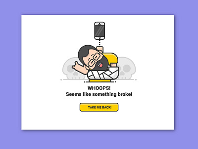 Something broke! broke error error page illustration ui