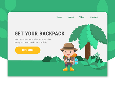 Travel Homepage - Forest homepage illustration landing page travel