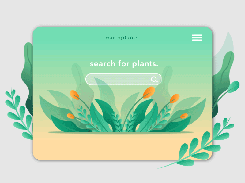 Plants Encyclopedia Page animation biology directory gif homepage illustration nature page plants ui website