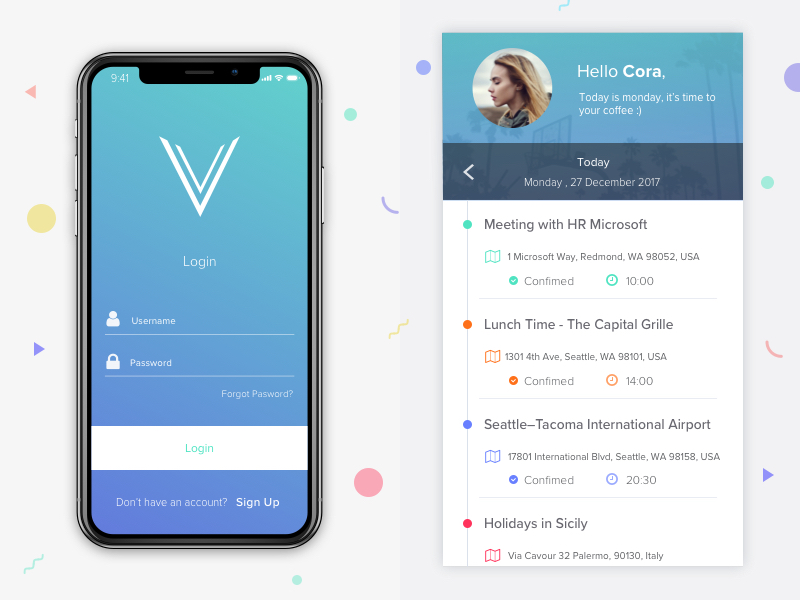 Mobile Calendar Iphone X by Valerio Foddai on Dribbble