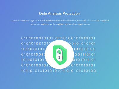 Data Analysis Protection 3d analysis dark dashboard data design icon illustration protection ui ux web