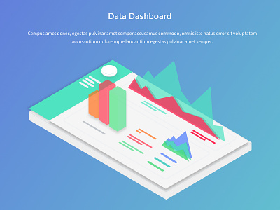 Data Dashboard 3d analysis dark dashboard data design icon illustration protection ui ux web