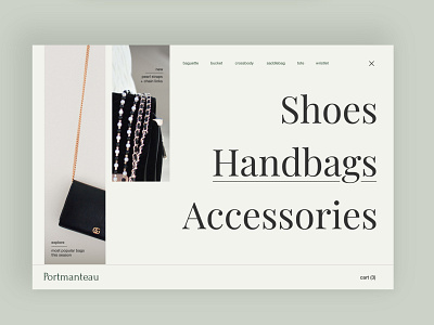 Fashion 👜 boutique branding clean daily ui designs fashion handbags menu minimal navigation product design shop typography ui ux visual design web web design