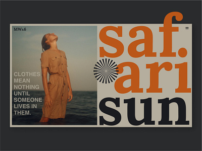 safari sun branding fashion typogaphy typography ui ux visual design web website