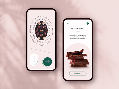 sweet cherry :: daily ui branding chocolate mobile pink product design shop store typography ui visual design web