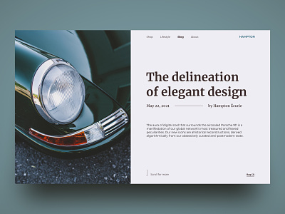 elegant design ♠️ article blog brand concept green inspiration minimal photo post shop typography ui unsplash ux visual design