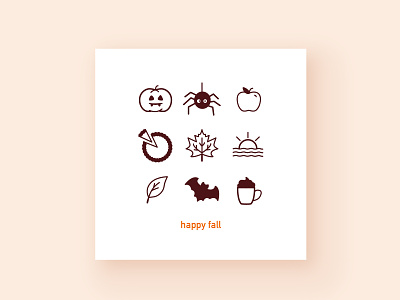 Happy fall y'all! branding design iconography illustration vector visual design