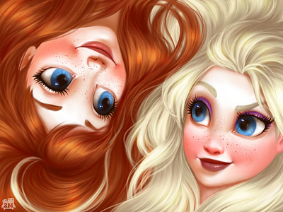 Disney Hair Made on Procreate by 2Minds Studio