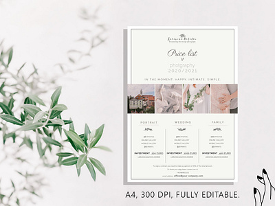 Photography template price list-A4 #2